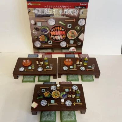 Re-ment Miniatures Lotto di 3 Set Sushi Set Petit Sample Series Giapponese 2019 - Immagine 1 di 4