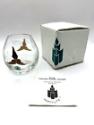 Partylite Tuscany Tealight Votive Candle Holder Etched Glass Gold Leaf ~ P7138