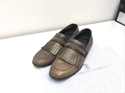 Zapatos planos mocasines de cuero para mujer Brunello Cucinelli EU 37 Foto 1 de 4