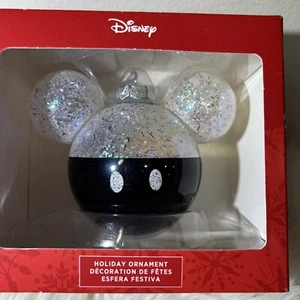 Hallmark Disney Blown Glass Christmas Holiday Mickey Mouse Ornament - Picture 1 of 5
