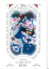 2009 Topps Sterling Steve Carlton Framed White Base #'ed 03/50