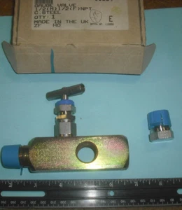 Parker Gauge Valve GVC8 1/2" NPT Male and Female 6000 PSI Max - Picture 1 of 6