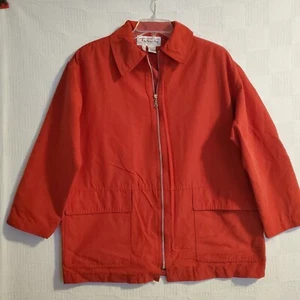 Talbots Jacket Mid Length Womens Small Red Zipper Pockets - Picture 1 of 9