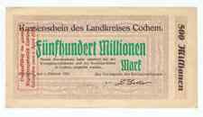 GERMANY BANKNOTE 500 MILLION MARK COCHEM 1923