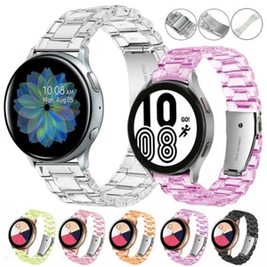 For Samsung Galaxy Watch 4 5 40 44 Classic 46mm Active 2 Resin Clear Band Strap - Picture 1 of 22
