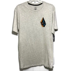 Volcom Modern Fit T-shirt Men M Stoney Fill Graphic Logo True To This Gray - Picture 1 of 11