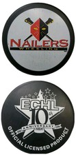 1988-1998 10th ANNIVERSARY WHEELING NAILERS VINTAGE ECHL OFFICIAL GAME PUCK RARE