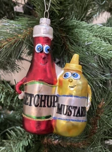 Ketchup & Senf Gewürz Weihnachten Glas Ornament 4,5" - Bild 1 von 9