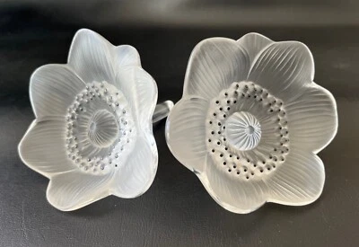 Lalique dos adornos de flores de cristal de anémona Foto 1 de 4