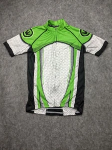 Canari Cycling Jersey Mens Medium Green Gray Full Zip - Picture 1 of 8