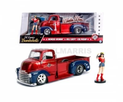 JADA 253255010 Wonder Woman 1952 CHEVY COE Pick-Up Échelle 1:24 Die-Cast Avec Pe - Photo 1/4
