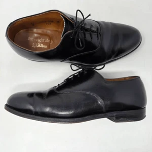 ALDEN 932 PLAIN TOE BALMORAL OXFORD DRESS SHOES BLACK CALF MENS SIZE 8.5 B/D - Picture 1 of 9