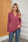 Womens Pullover Plain T Shirts Blouses Holiday Loose Solid Tops Long Sleeve Tee