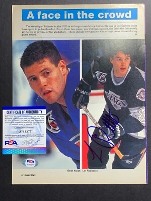 Luc Robitaille LA Kings Signed Autograph Magazine Page Photo PSA DNA *77 - Image 1 of 3