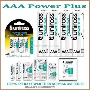 100 x AAA R3 UNIROSS ULTRA HIGH POWER ALKALINE BATTERIES