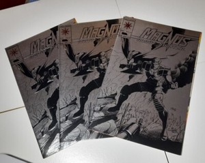 3x Magnus Robot Fighter #25 Foil Enhanced Card Cover 1993 Valiant Comics Bundle