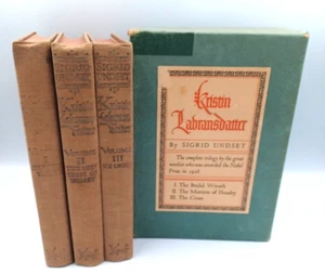 Kristin Labransdatter 1946 Boxed Trilogy by Sigrid Undset Norwegian author - Picture 1 of 24