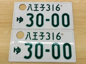 Genuine Japanese Glow Light Up Car License Plate Hachioji set of 2 from Japan - Bild 1 von 3