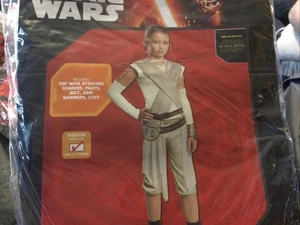 NEU Mädchen Halloween Kostüm Große L Star Wars REY Das Erwachen der Macht 12-14 - Bild 1 von 3