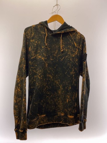 Stone Island Felpa con Cappuccio Nero Cotone Taglia L Casual Pullover Felpa #EG ADA