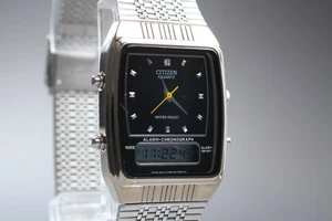 [Exc+5] Orologio Uomo Citizen Alarm Cronografo C480-001191 Quarzo Analogico Digitale - Foto 1 di 10