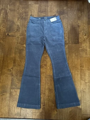 Женские расклешенные вельветовые брюки a.n.a цвета французского индиго (синие) размер 6 - Изображение 1 из 3