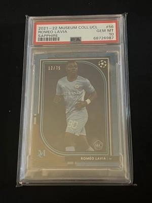 2021-22 Museum Collection Romeo Lavia Sapphire Refractor /75 PSA 10 - Image 1 of 2