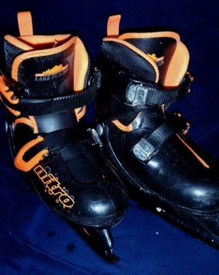Patines de hielo ajustables Lake Placid Nitro para niños negros/naranja talla 1-4 usados una vez Foto 1 de 4