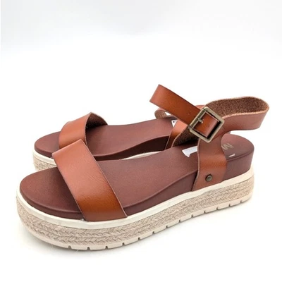 Mia Kiera Alpargata Plataforma Sandalia Ajustable Mujer Coñac Talla US8.5M EU39 Foto 1 de 4