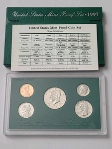 Juego de prueba revestido 1997 EE. UU. Como nuevo embalaje original del gobierno certificado de autenticidad OGP - Imagen 1 de 3