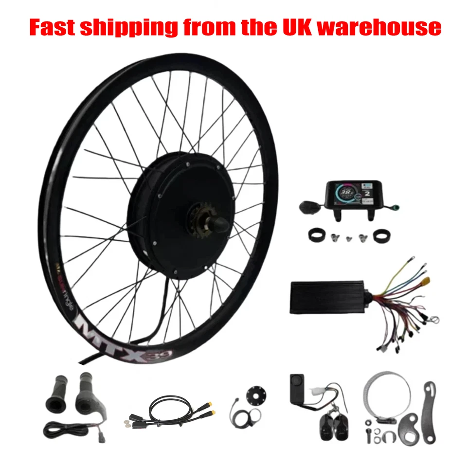 72V 3000W  26'' 27.5'' 29'' MTX39 Rear Motor Wheel Conversion Kit Dropout 135mm - Image 1 of 4