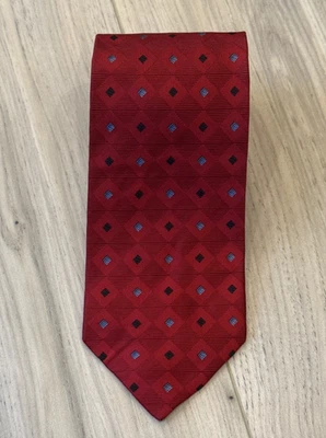 ROBERTO VILLINI CORBATA HOMBRE ROJO CON NEGRO BLANCO AZUL 4 X 61 Foto 1 de 3