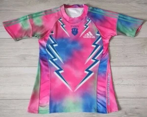 Stade Francais Paris Rugby Away Shirt 2008/2009 Adidas Medium M Pink Jersey Top - Picture 1 of 11