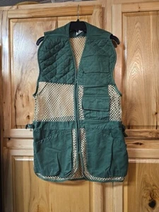 Bob G Allen Khaki Shooting Vest Mesh Outdoor Size Medium / Large  Fishing Green - Picture 1 of 10
