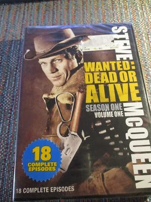  Wanted Dead or Alive-Season 1 Vol. 1 Steve McQueen (DVD, 2-Disc Set) NEW Sealed - Image 1 of 2