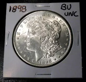 OLD US COINS 1898 HIGHGRADE BU UNC MORGAN SILVER DOLLAR - Picture 1 of 2
