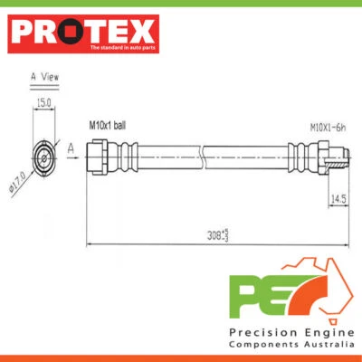 *PROTX* гидравлический шланг-RR для MERCEDES BENZ 500SEL W126 4D Sdn RWD... - Изображение 1 из 4