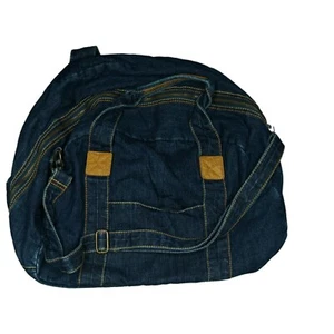 TRUE RELIGION Handtasche Jeans Schulter Gepäck Reise Tasche Blau unisex selten - Bild 1 von 3