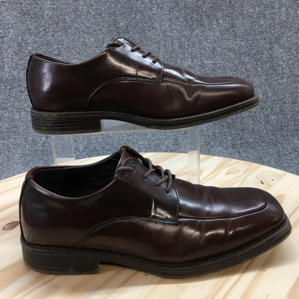 Zapatos de vestir Kenneth Cole Reaction para hombre 8,5 M simplicidad Oxford marrón imitación cuero Foto 1 de 4
