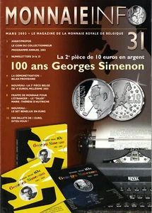 MAGAZINE DE LA MONNAIE ROYALE DE BELGIQUE n°31 - Imagen 1 de 1