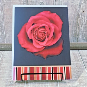 Anniversary Greeting Card Love Black Red Rose Poetry Leanin Tree - Picture 1 of 11