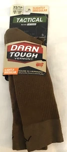 DARN TOUGH Coyote Brown TACTICAL BOOT SOCK LIGHT CUSHION MERINO WOOL SOCKS Sz XS - Picture 1 of 4