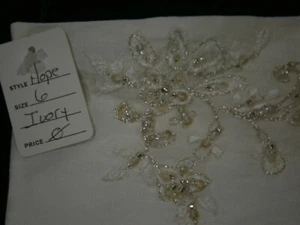 Hope Ivory Shawl Satin Beaded Embroidery Wrap Shrug Wedding Formal Bridal NWT - Picture 1 of 6