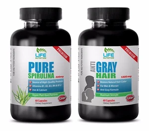 energy and metabolism - SPIRULINA – GRAY HAIR COMBO 2B - saw palmetto powder - Picture 1 of 12