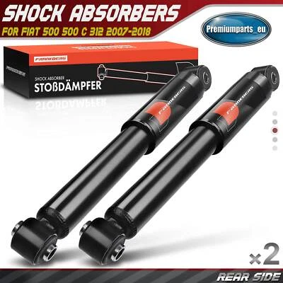 2x New Shock Absorbers Rear for Fiat 500 500 C 312 2007-2018 343488 50708786  - Image 1 of 4