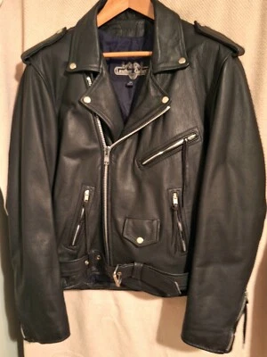 Leather Gallery Mens Biker Jacket Size 46  Foto 1 de 4