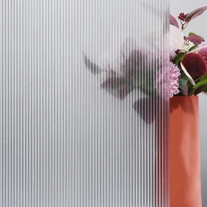 Window Privacy Film, Frosted Reeded Glass Film Decorative Window Decals - Picture 1 of 7