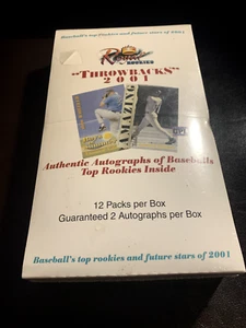 2001 Royal Rookies Throwbacks factory sealed Box (12 Packs 2 autographs) - Picture 1 of 6