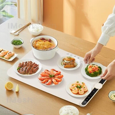 Bandeja de aquecimento elétrico buffet rolável 23,6"x15" tapete de aquecimento de alimentos com controle de temperatura - Imagem 1 de 4