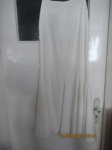 Festlicher Godetrock 97 cm lang , Stretch, weiß, Kurz- Größe: 18 (36 kurz) neu - Bild 1 von 5